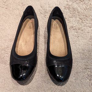 Clarks black ballet 7.5